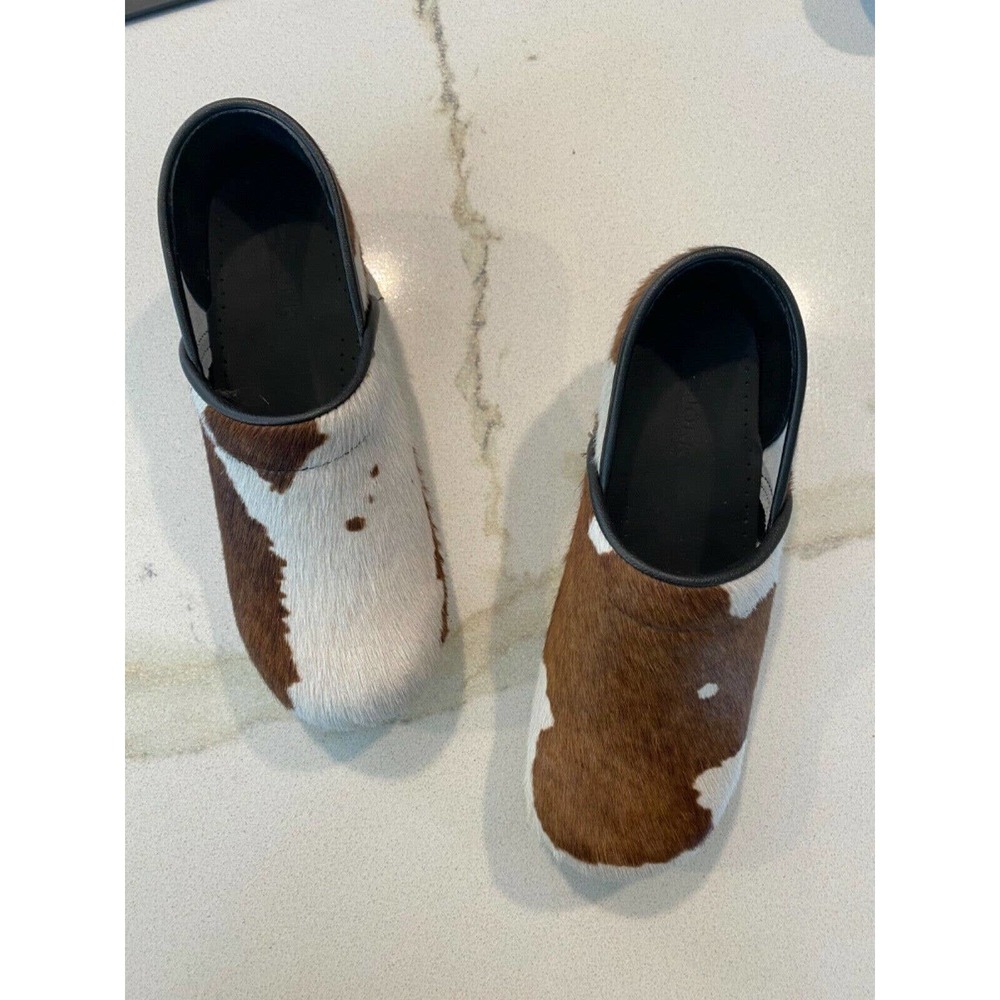 Cowhide Pattern Mules